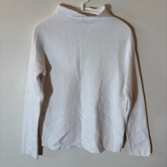 Eileen Fisher Sweaters - Eileen Fisher Organic Cotton Mockneck Sweater Size Petite Small